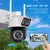 Câmera dupla externa Wi-Fi IP à prova d'água com controle remoto de Pan 270° e Tilt 90°.