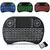 Mini teclado sem fio para Smart TV, TV Box e PC, com luzes coloridas e USB.