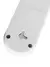 Parte inferior de uma tomada USB 2M com filtro de linha, mostrando os orifícios de fixação e o design em branco.