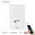 Interruptor e tomada inteligente Wi-Fi com design moderno e botões de controle.