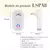 Interruptor e tomada inteligente Wi-Fi com entrada USB dupla e especificações visíveis.