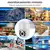 Câmera de segurança Wifi 1080P Full HD A8 em uso em diferentes cenários como supermercados, canteiros de obras, e shopping centers.