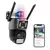 Câmera de segurança dupla 6MP 4K WiFi com iluminação e controle via smartphone