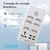 Extensão de tomada USB com 6 tomadas de energia, 1 tomada universal e 4 entradas USB, ideal para uso em casa ou escritório.