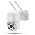Câmera de Segurança Wifi 1080P Full HD modelo A8, montada na parede, com iluminação LED e antenas para melhor conexão.