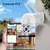 Câmera de Segurança Wifi 1080P Full HD A8 com controle PTZ, mostrando a imagem da câmera e um smartphone.