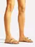 AREZZO SANDÁLIA CAROLYN FLAT ECO METAL FG PLATINO DOURADO - A044850666