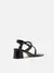 AREZZO SALTO MEDIO BLOCO TOURINO LEATHER PRETO - A138170002 - PASS