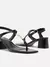 AREZZO SALTO MEDIO BLOCO TOURINO LEATHER PRETO - A138170002 - loja online