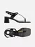 Imagem do AREZZO SALTO MEDIO BLOCO TOURINO LEATHER PRETO - A138170002