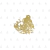 APLIQUE NINHO 2025 ACRILICO ESPELHADO DOURADO - comprar online