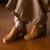 Salto Midi Nordic Nook Couro Wishin (Caramelo) - Wishin