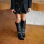Bota Tília Cano Longo Couro Wishin (Preto) - Wishin