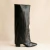 Bota Tília Cano Longo Couro Wishin (Preto)