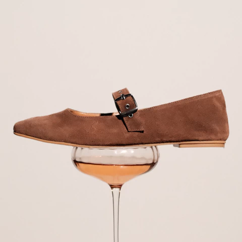 Sapatilha Stone Camurça Couro Wishin (Café) - comprar online