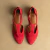 Flat Leona Camurça Couro Wishin (Vermelho) - Wishin