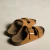 Sandalia Fivela Dupla Couro Wishin (Camel)