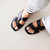 Flat Lorena Couro Wishin (Preto)
