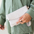 Pochete Envelope Couro Wishin (Off White) - Wishin