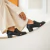 Imagem do Salto Midi Nordic Nook Couro Wishin (Preto)