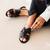 Flat Cindy Couro Wishin (Preto)