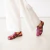 Flat Tiras Maria Couro Wishin (Bromélia) - comprar online