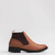 Bota Paula Chelsea Couro Wishin (Terra Cota) - loja online