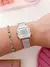Relógio Guke Prata - Pulseira Silicone - Fundo Prata