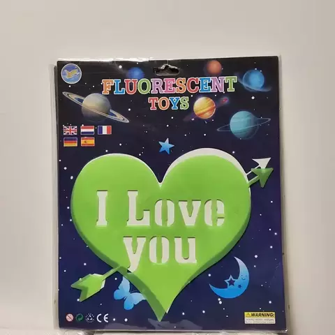 UNICORNIO - CORAZON I LOVE YOU FLUORECENTE