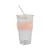 VASO VIDRIO BANDA SILICONA OHOHOH 450 ML SORBETE VIDRIO TAPA A PRESION - CUBICA