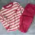 CONJUNTO / PIJAMA MUJER - TALLE 4 - RAYADO - CUBICA