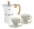 CAFETERA + DOS POCILLOS Y PLATOS DE PORCELANA - comprar online
