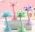 LAMPARA DE MESA MUSHROOM FORMA DE HONGO VERDE ROSA MORADO