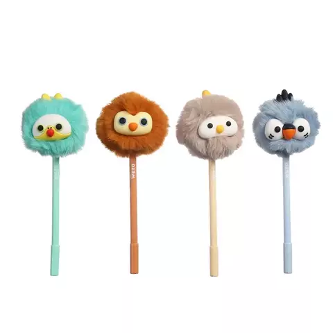 LAPICERA BOLIGRAFO POMPOM PICHON MOSTRUO - TINTA AZUL