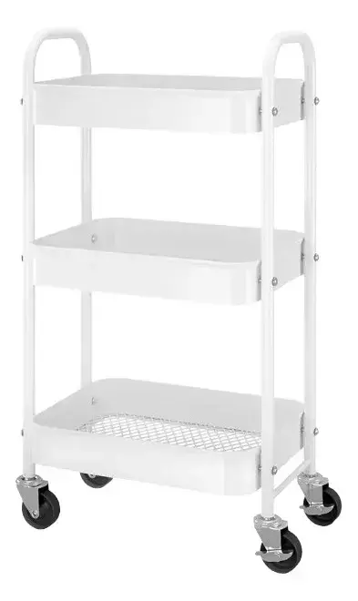 CARRITO ORGANIZADOR CON RUEDITAS - 3 NIVELES / BLANCO - SIN MANIJA - comprar online