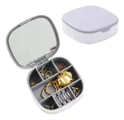 MINI ALAJERO ORGANIZADOR CON ESPEJO / PORTATIL - JEWELRY STORAGE