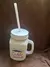 FRASCO DE VIDRIO CON TAPA Y SORBETE 500CC - VARIOS DISEÑOS Y FRASES - comprar online