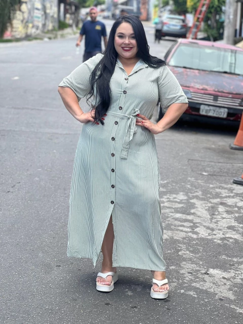 Chamise listrado verde - comprar online