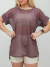 Blusa meia manga tamarindo tule tamarindo