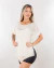 Blusa meia manga off tule off na internet
