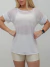 Blusa meia manga branco tule branca