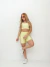 Conjunto short vivo amarelo c/ roxo power . na internet