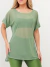 Blusa meia manga folha tule sem troca