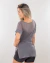 Blusa meia manga gris tule gris na internet