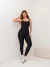Macacão pilates preto trilobal preto - comprar online