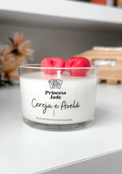 Vela aromática Cereja e Avelã com tampa