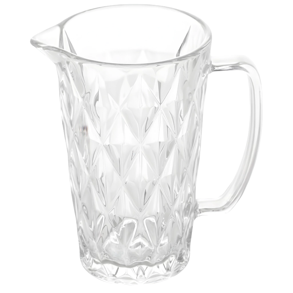 Jarra Vidro Diamond Transparente