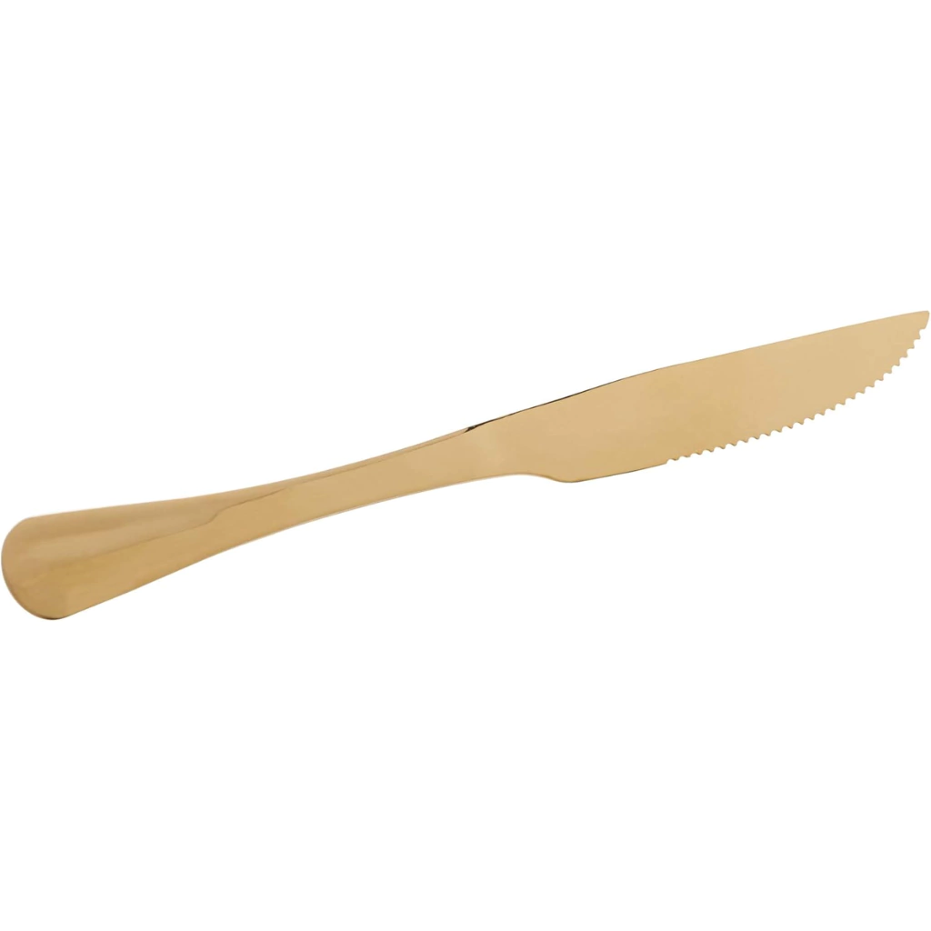 Conjunto 6 Facas de Churrasco de Aço Inox Positano Dourado