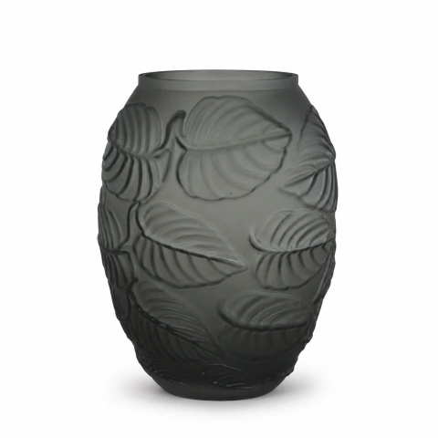 Vaso Decorativo Em Vidro - Verde - 21x21x33cm