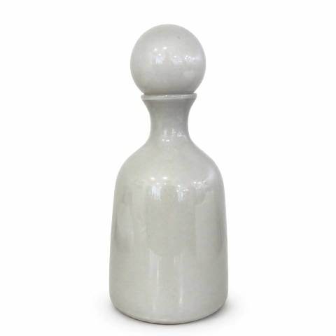 Vaso Em Vidro Cinza Claro